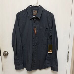 5.11 Tactical Men's Dark Gray Button Down Shirt